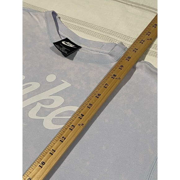 Women's Nike Big Logo Swoosh Check Cropped Sweatshirt Workout Sz 1X Cotton - Picture 8 of 10